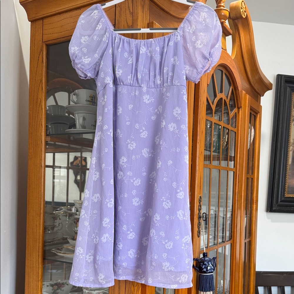 💜🤍 Art Class Lavender Floral Kids Dress 💜🤍